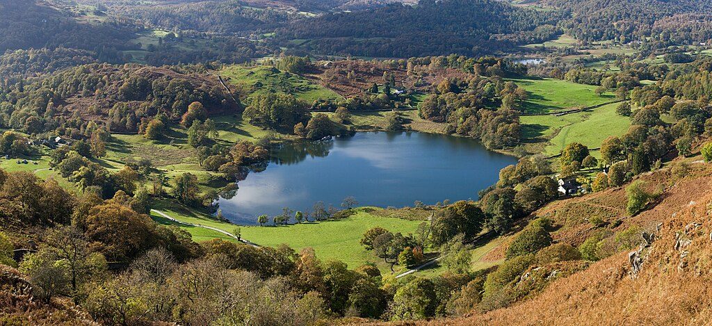 Loughrigg Tarn, as viewed from Loughrigg Fell